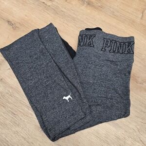 Pink Victoria's Secret Yoga Womens Size Small Gray‎ Moto Full Length Leggings
